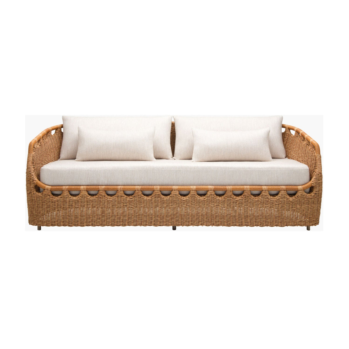 Modern European furniture - Hand-Woven Wicker Outdoor Sofa - www.oroa.com