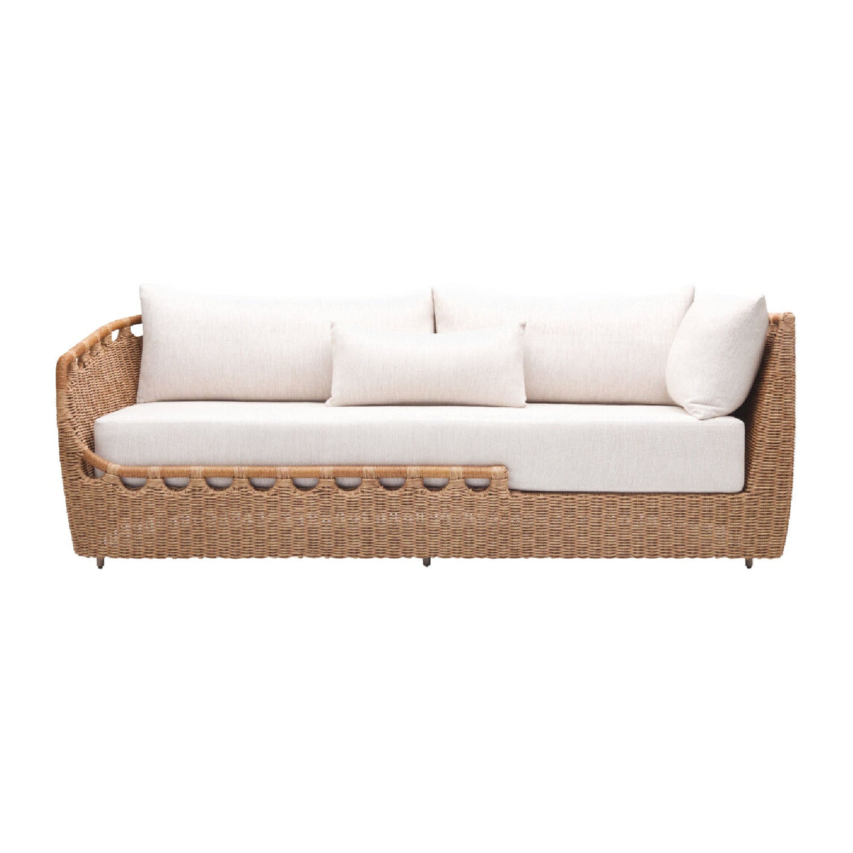 Modern European furniture - Hand-Woven Wicker Outdoor Sectional Sofa - www.oroa.com