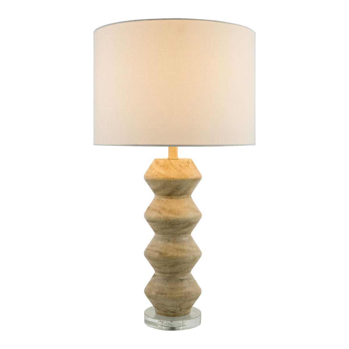 Modern European furniture - Geometrical Base Linen Table Lamp - www.oroa.com