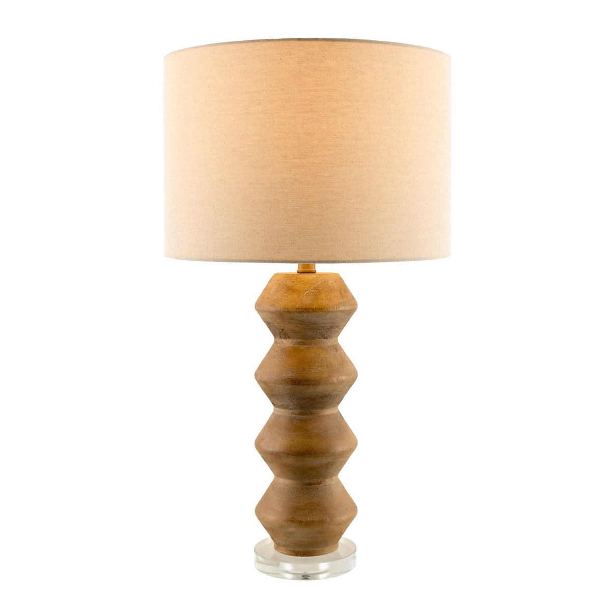 Modern European furniture - Geometrical Base Linen Table Lamp - www.oroa.com