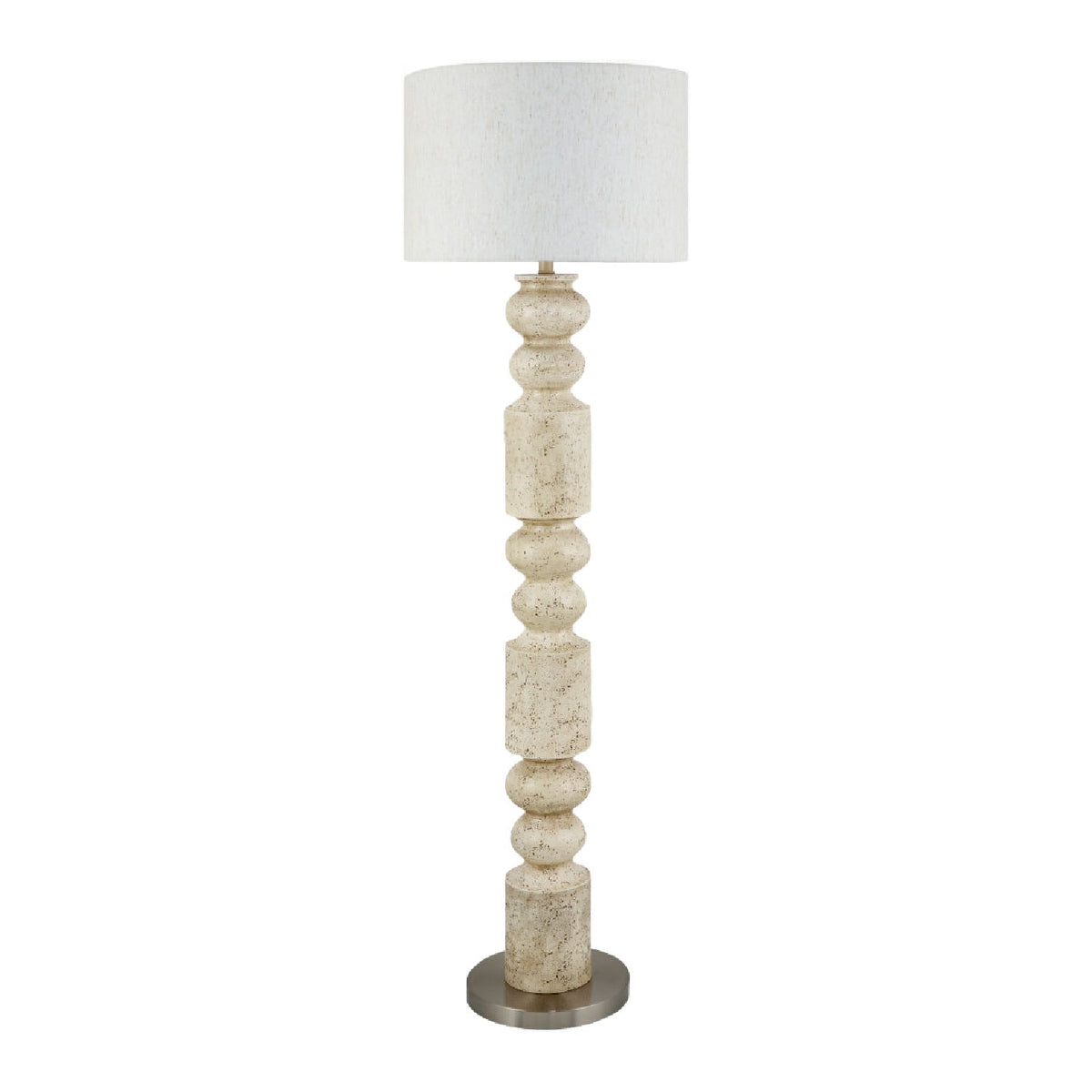Modern European furniture - Cream Layered Base Floor Lamp - www.oroa.com
