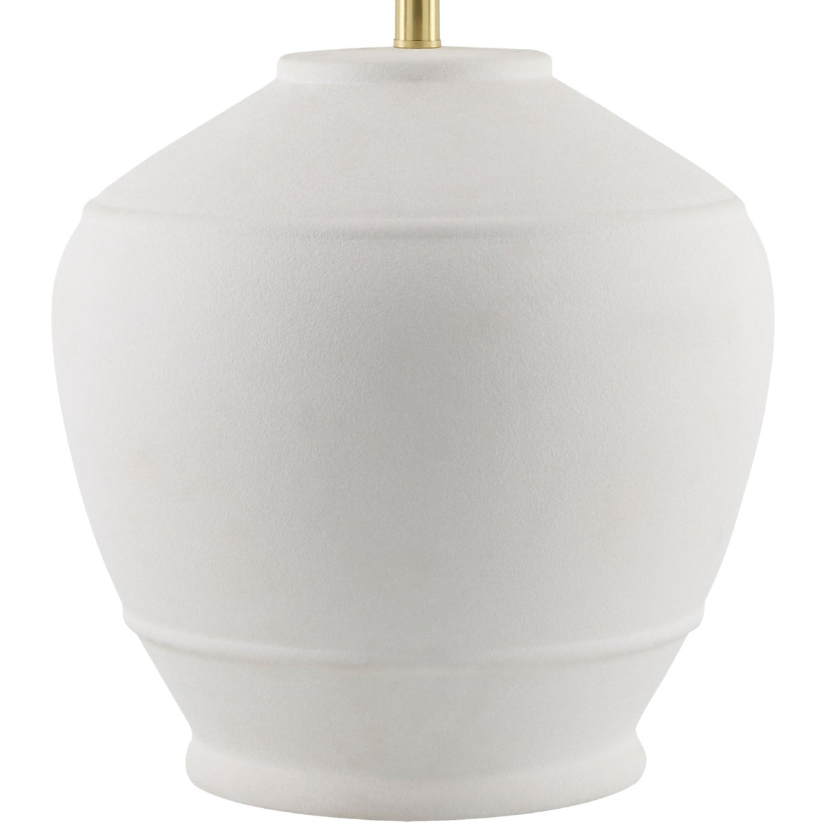 Modern European furniture - Glazed White Ceramic Table Lamp - www.oroa.com