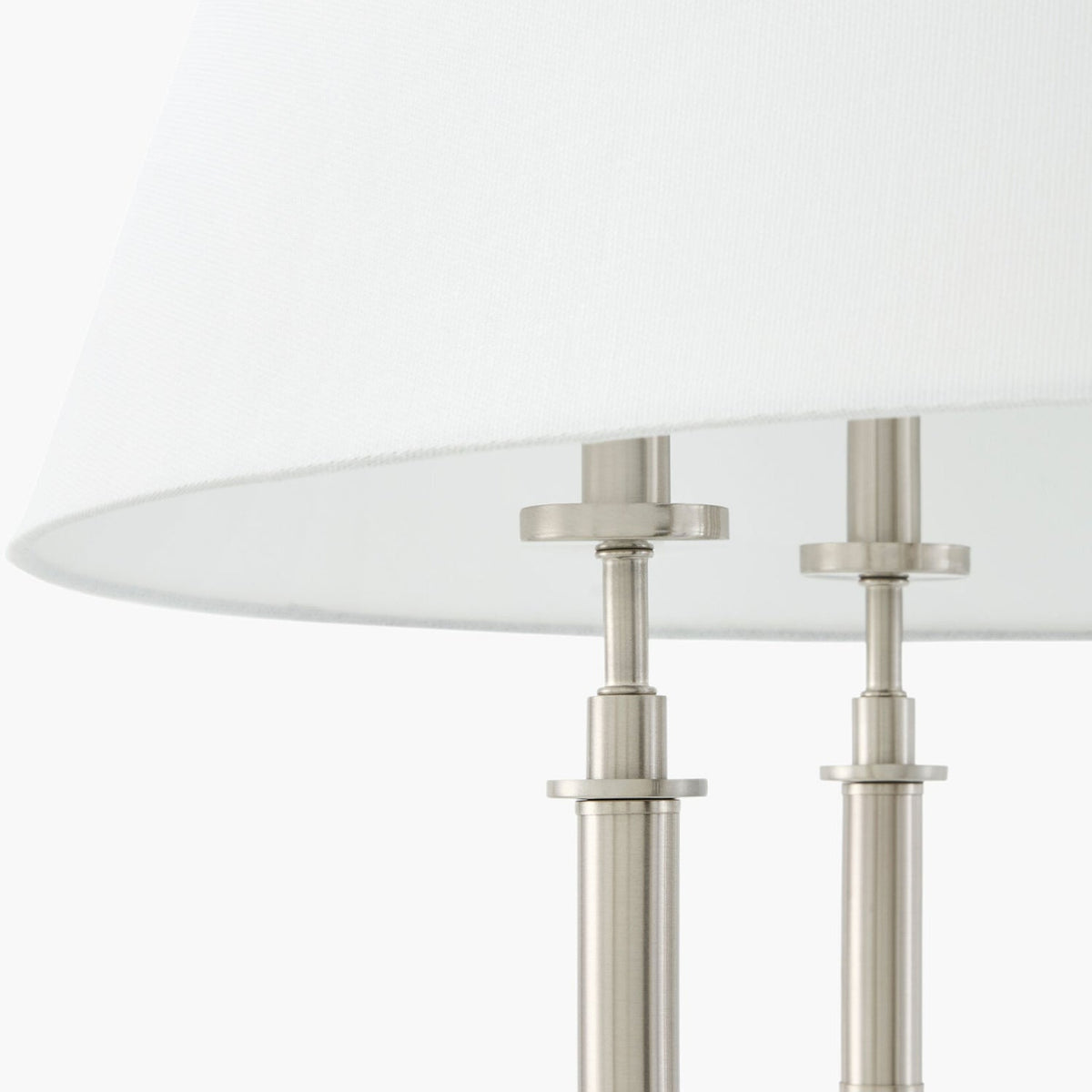 Modern European furniture - White Linen 5-Light Chandelier - www.oroa.com