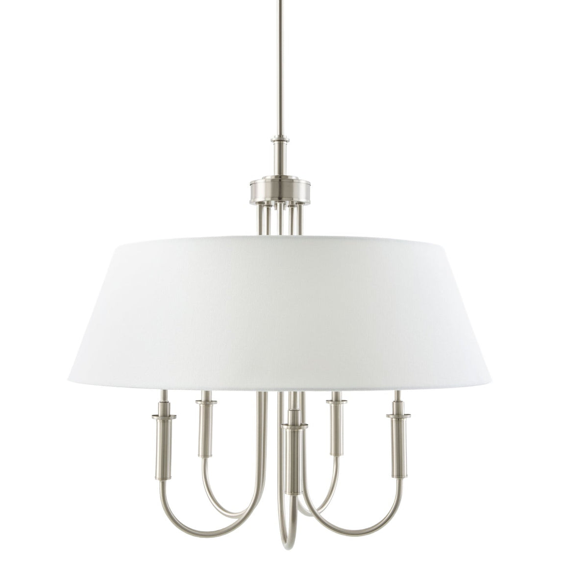 Modern European furniture - White Linen 5-Light Chandelier - www.oroa.com
