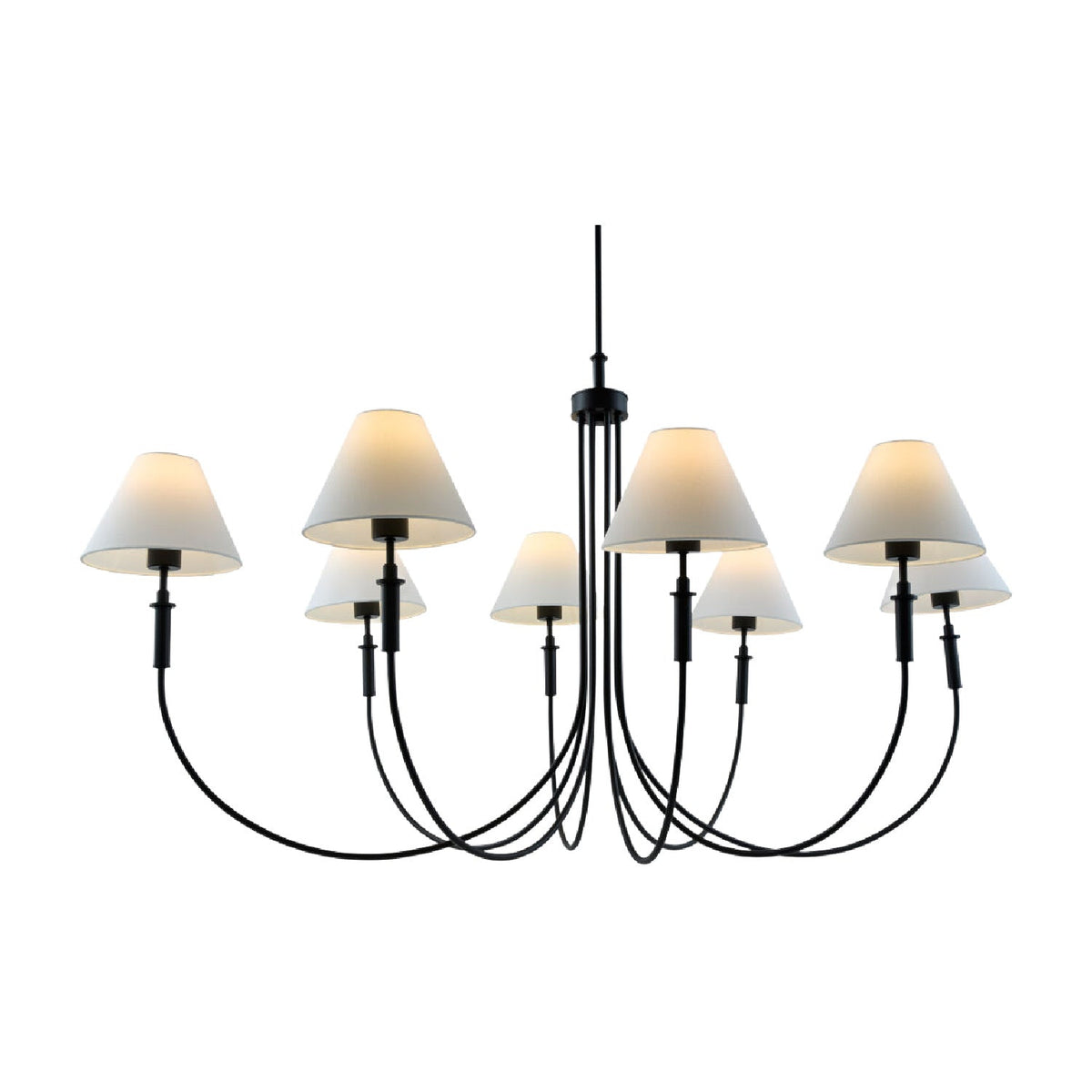 Modern European furniture - Linen Shade 8-Light Chandelier - www.oroa.com