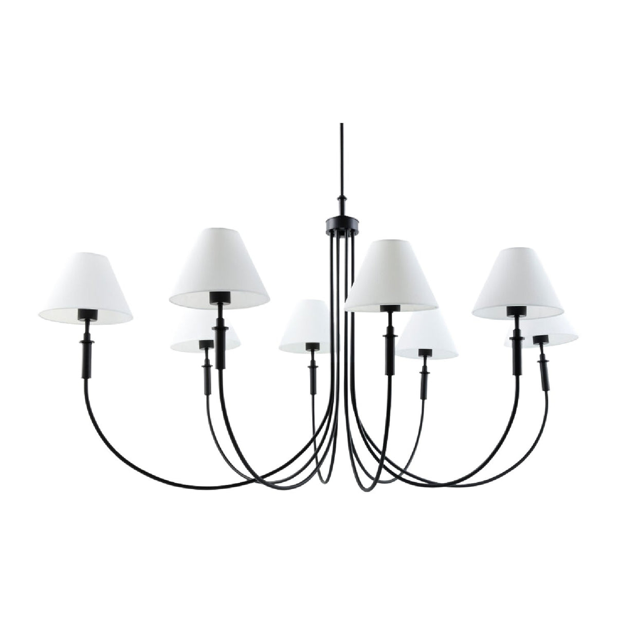 Modern European furniture - Linen Shade 8-Light Chandelier - www.oroa.com