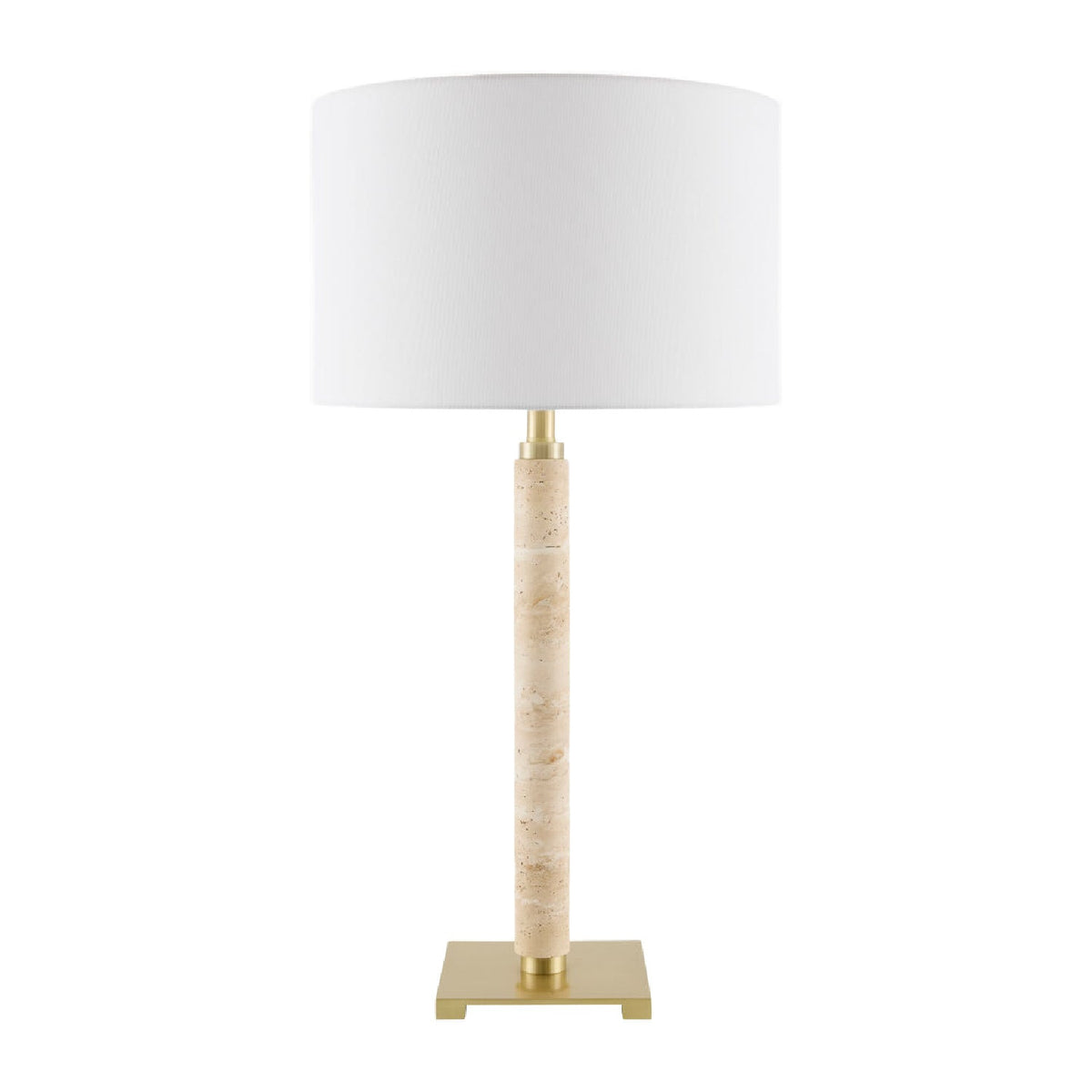 Modern European furniture - White Linen Accent Table Lamp - www.oroa.com