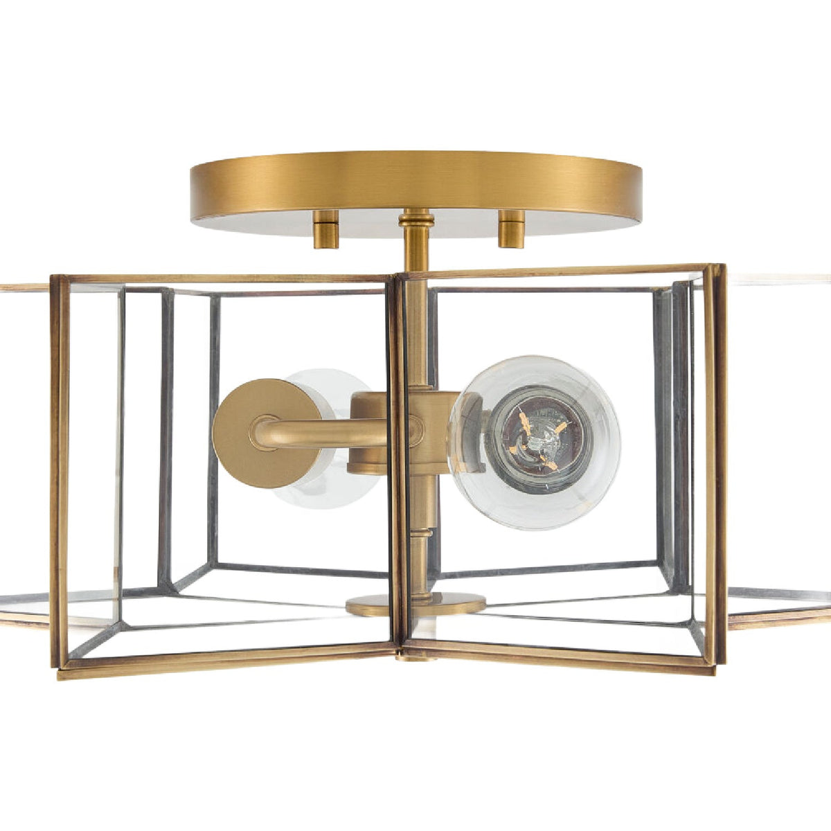 Modern European furniture - Iron-Framed Glass Ceiling Lamp - www.oroa.com