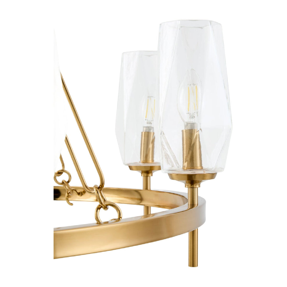 Modern European furniture - Faceted Clear Glass Chandelier - www.oroa.com
