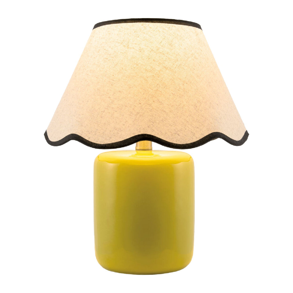 Modern European furniture - Scalloped Linen Ceramic Table Lamp - www.oroa.com