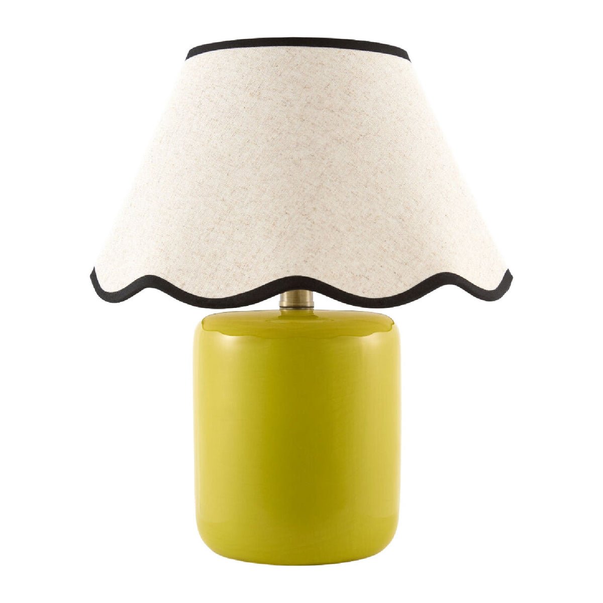 Modern European furniture - Scalloped Linen Ceramic Table Lamp - www.oroa.com