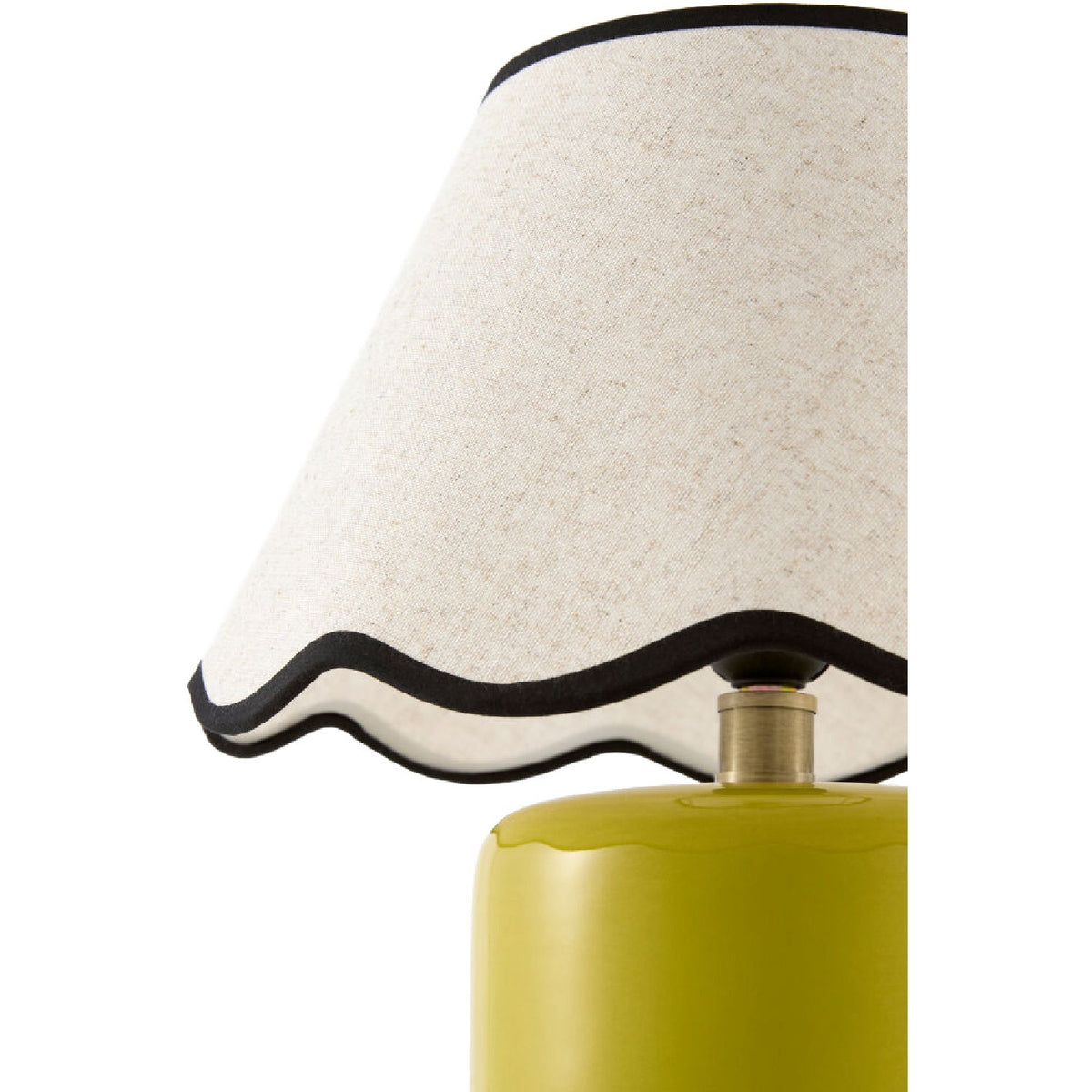 Modern European furniture - Scalloped Linen Ceramic Table Lamp - www.oroa.com