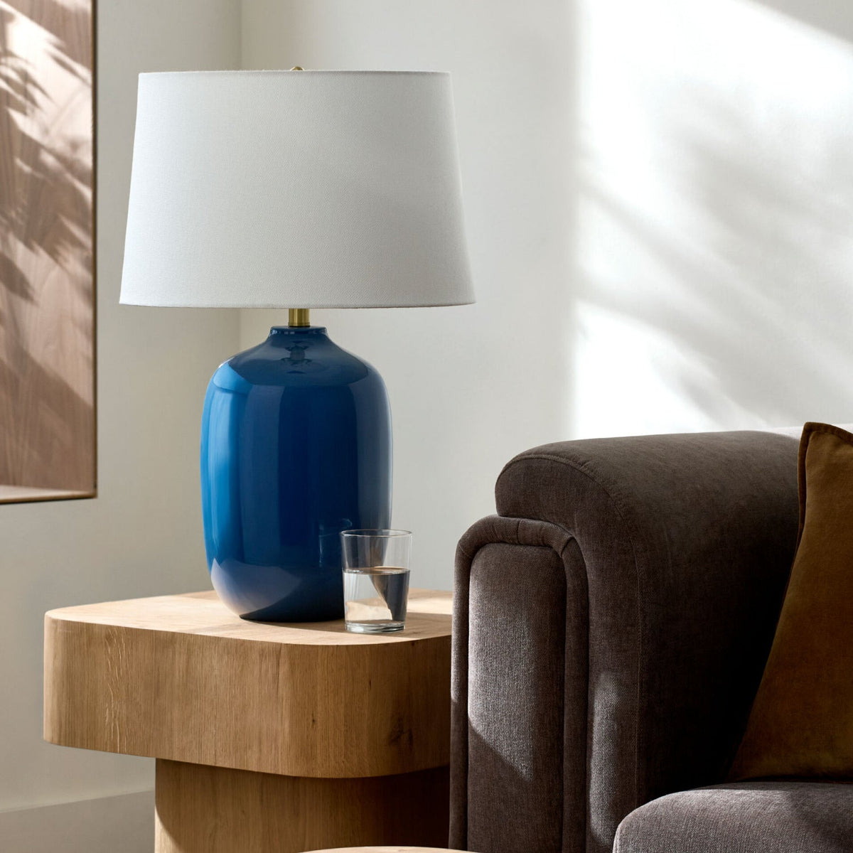Modern European furniture - Blue Ceramic Accent Table Lamp - www.oroa.com