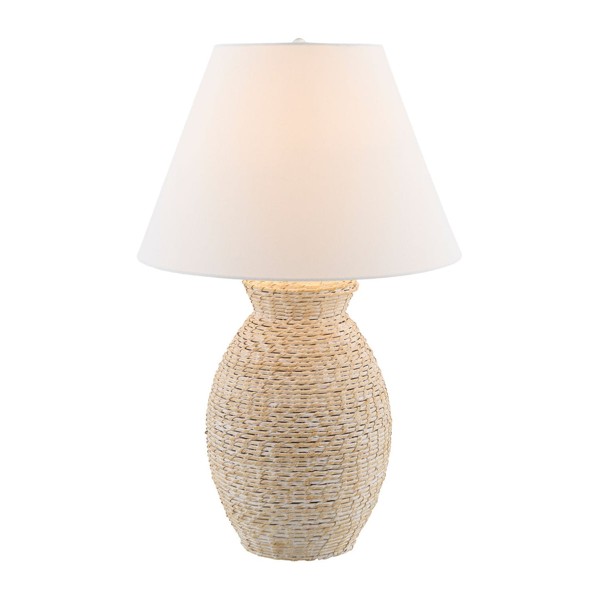 Modern European furniture - Painted Rattan Accent Table Lamp - www.oroa.com