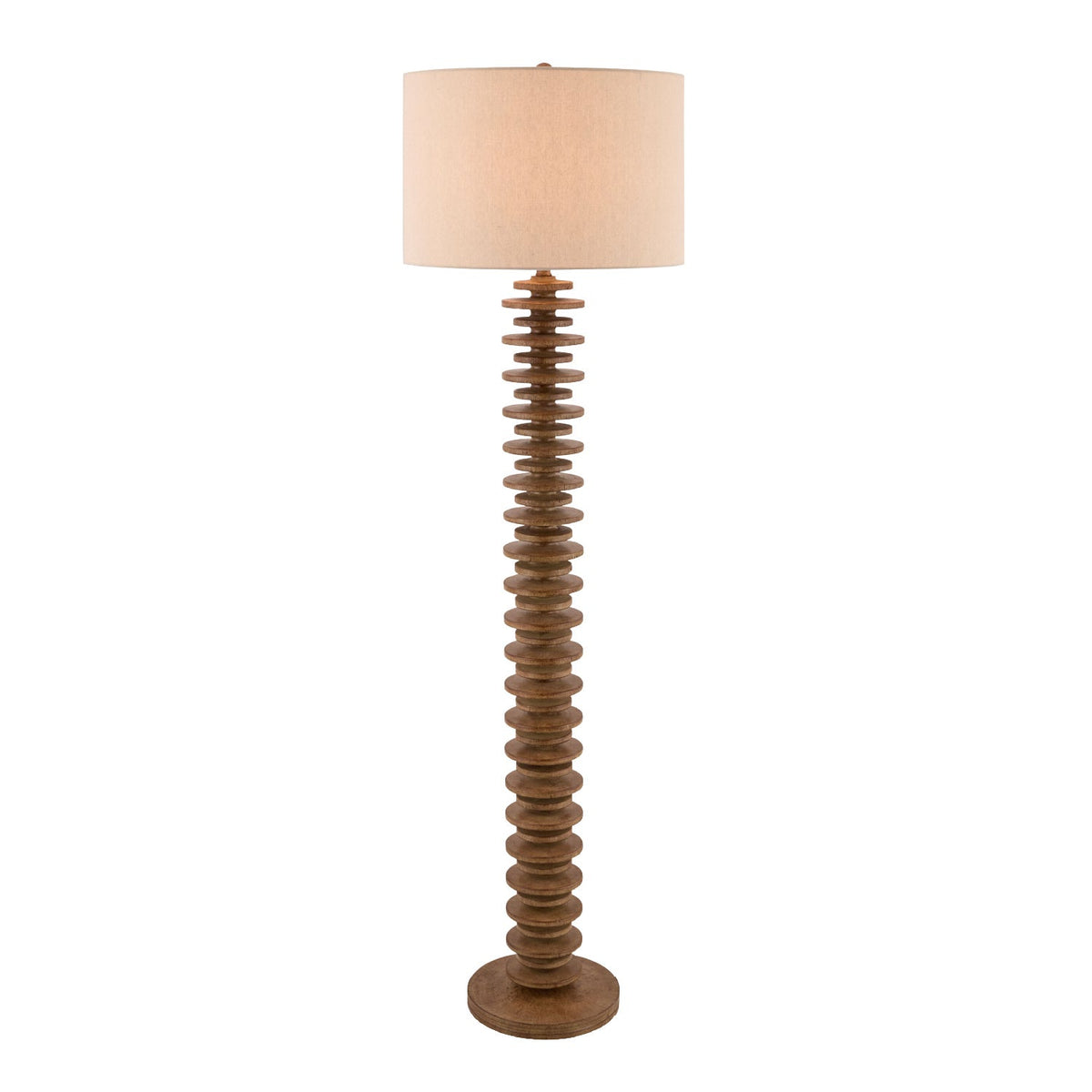 Modern European furniture - Beige Stacked Base Floor Lamp - www.oroa.com