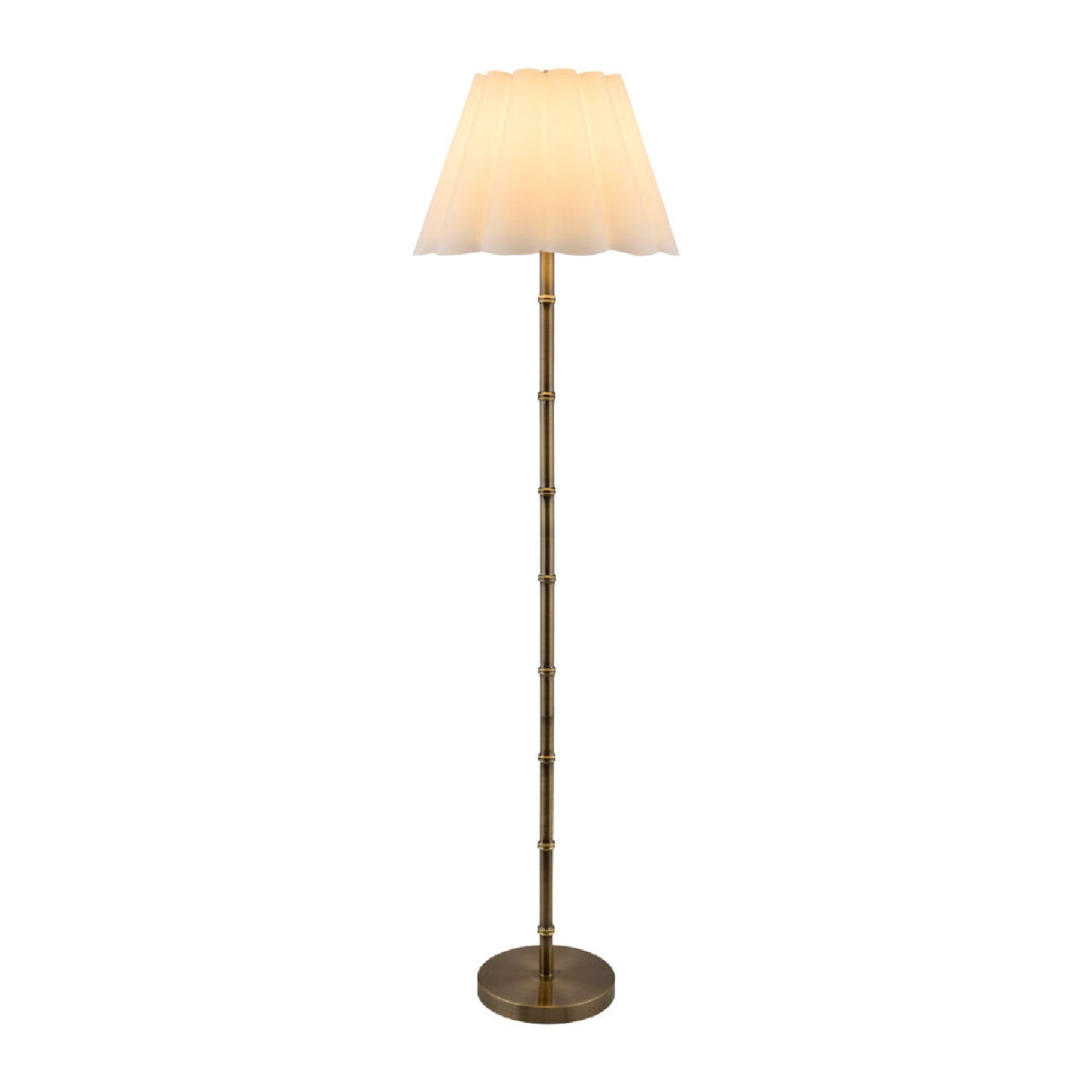 Modern European furniture - White Scalloped Linen Floor Lamp - www.oroa.com