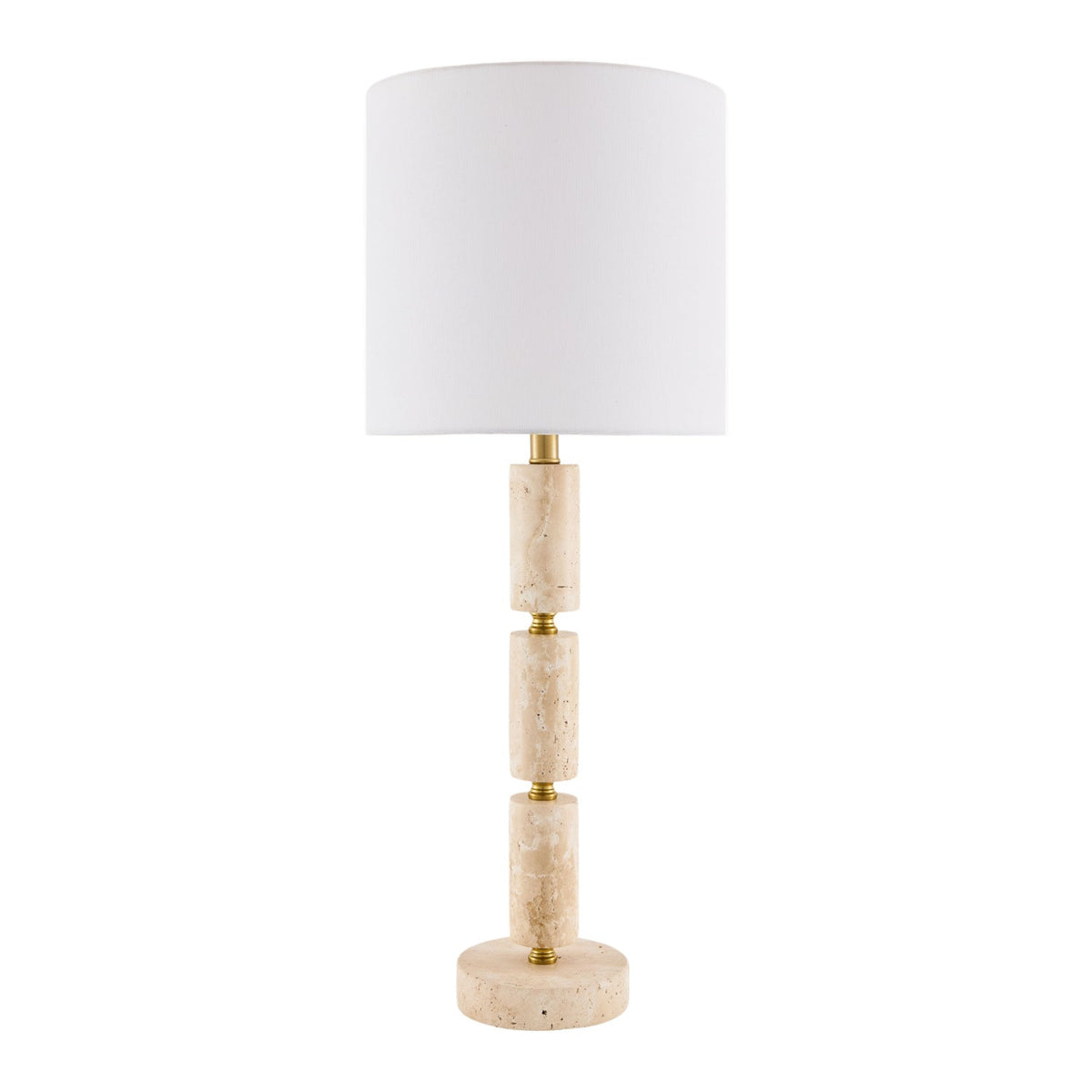 Modern European furniture - Stacked Marble Tube Table Lamp - www.oroa.com