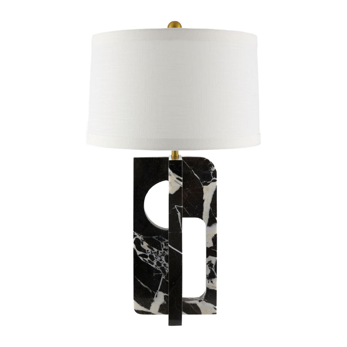 Modern European furniture - Geometrical Black Marble Table Lamp - www.oroa.com