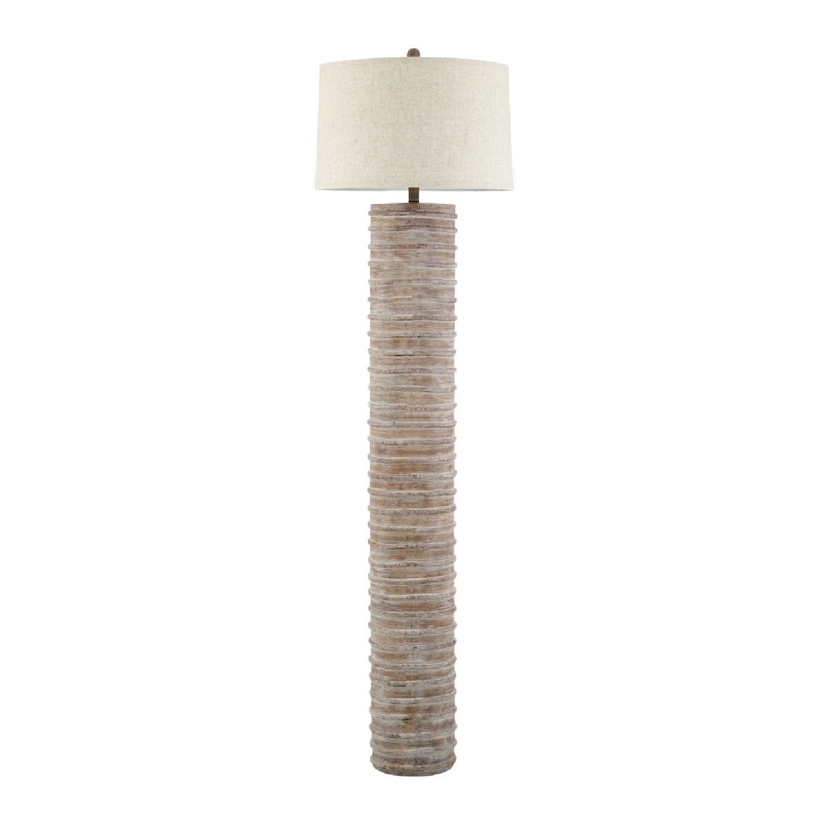 Modern European furniture - Beige Linen Accent Floor Lamp - www.oroa.com