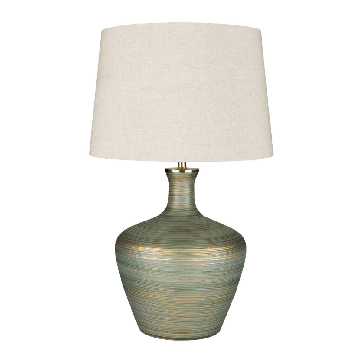 Modern European furniture - Antique Green Glass Table Lamp - www.oroa.com