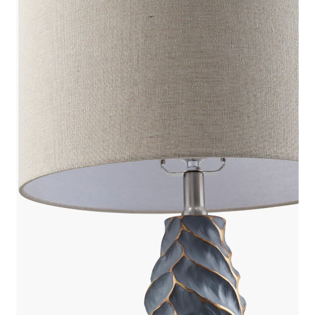 Modern European furniture - Gold Leaf Sculpted Table Lamp - www.oroa.com