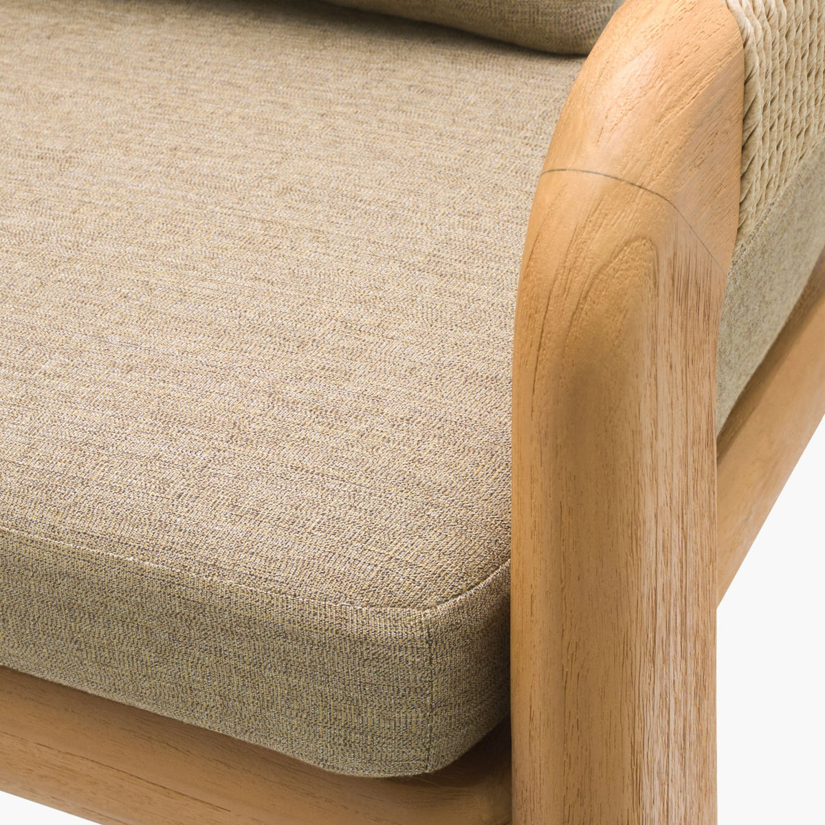 Modern European furniture - Cushioned Teak Outdoor Bench - www.oroa.com