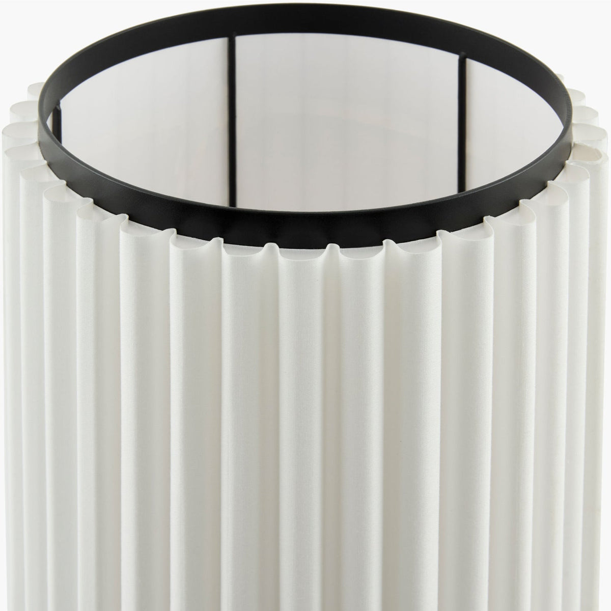 Modern European furniture - White Fluted Linen Table Lamp - www.oroa.com