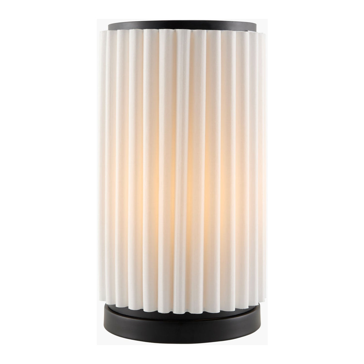 Modern European furniture - White Fluted Linen Table Lamp - www.oroa.com