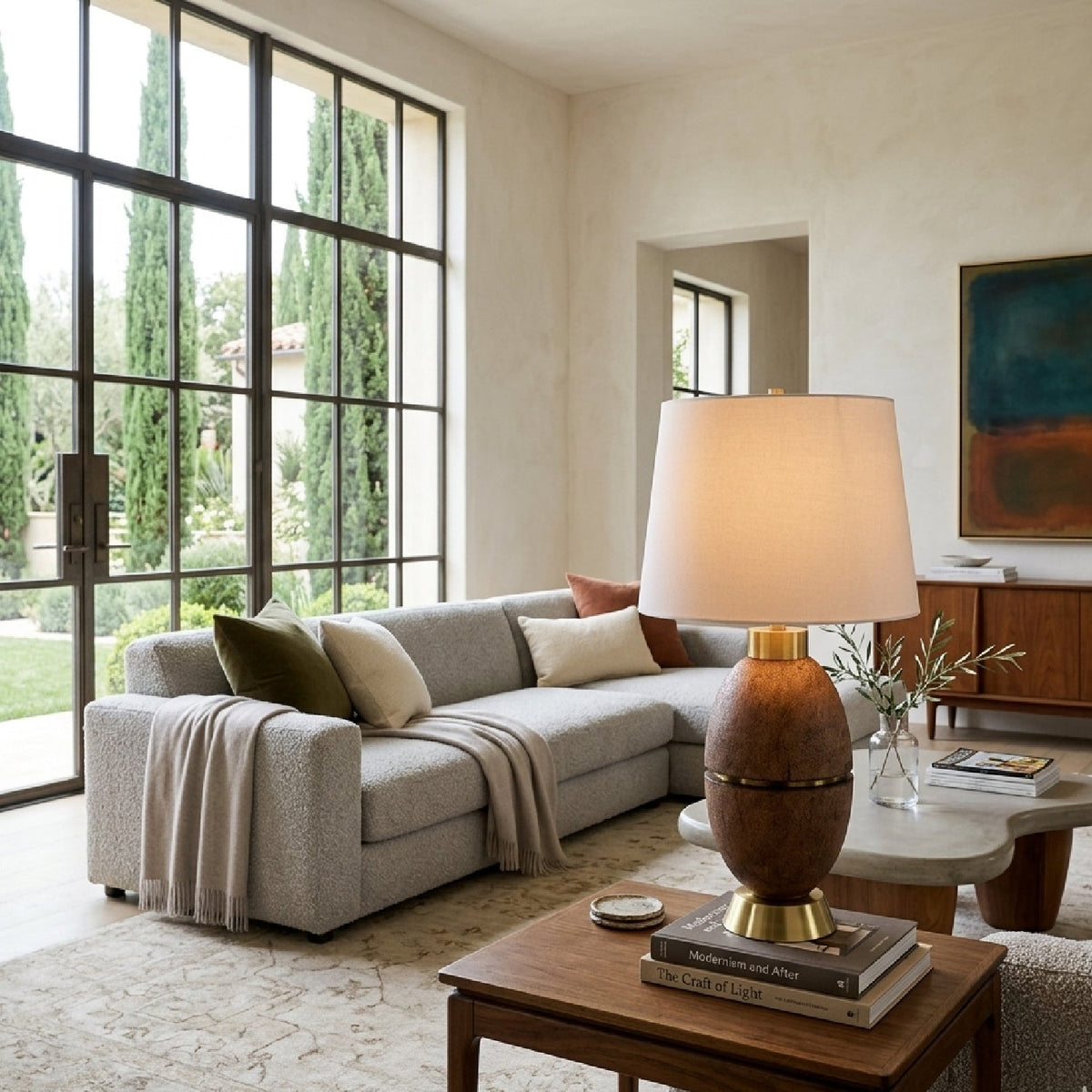 Modern European furniture - Modern Linen Table Lamp - www.oroa.com