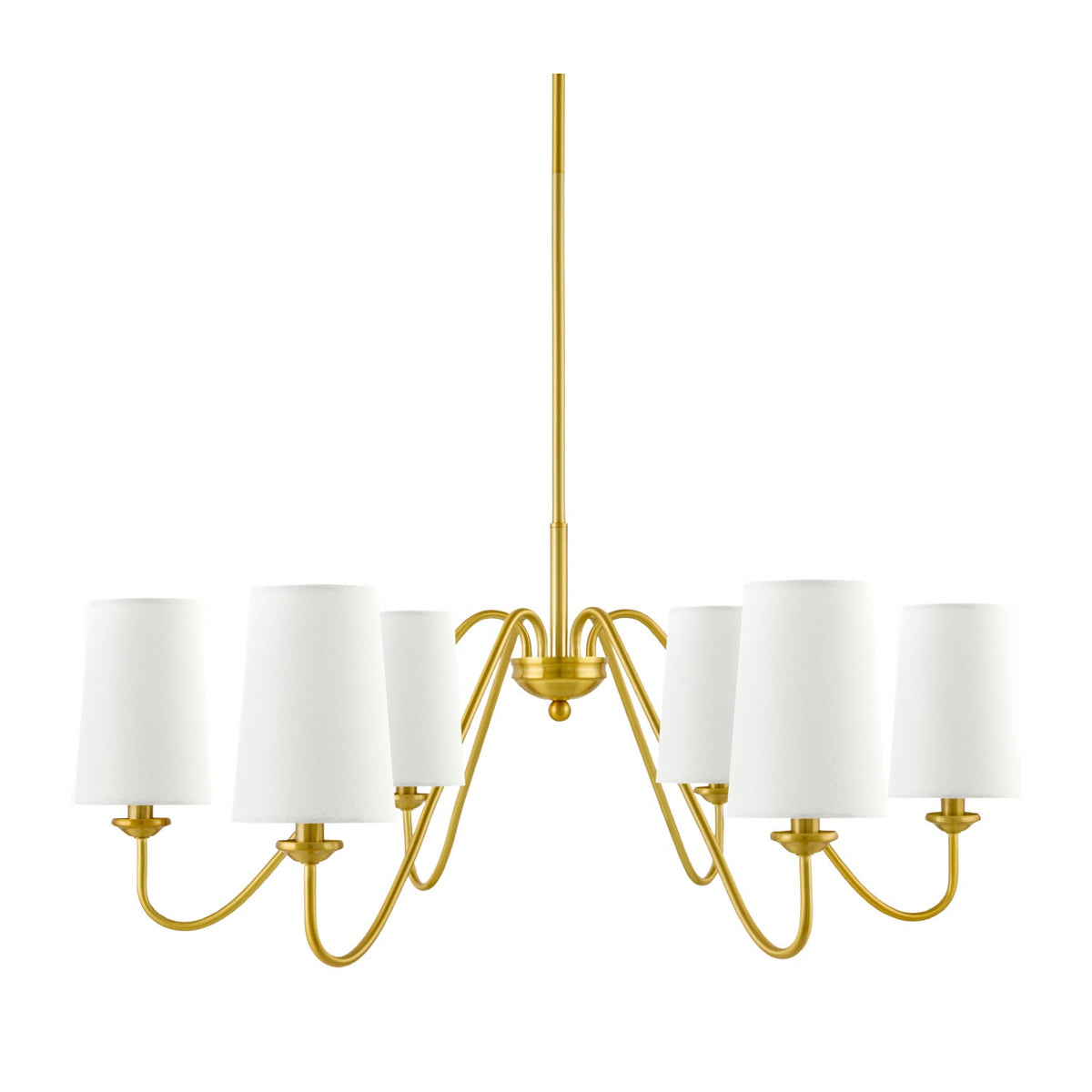 Modern European furniture - 6-Light White Linen Chandelier - www.oroa.com