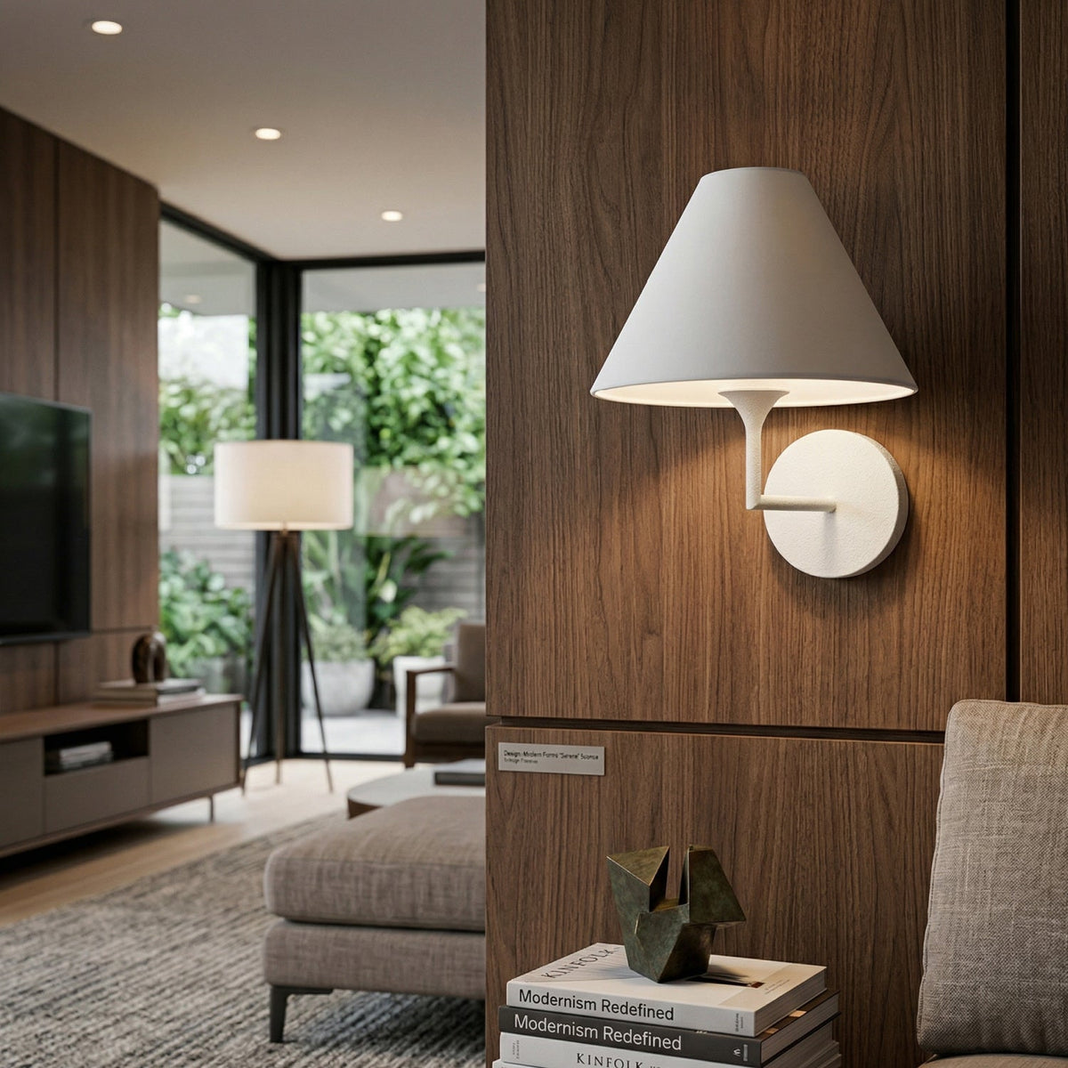 Modern European furniture - Lacquered White Iron Wall Lamp - www.oroa.com