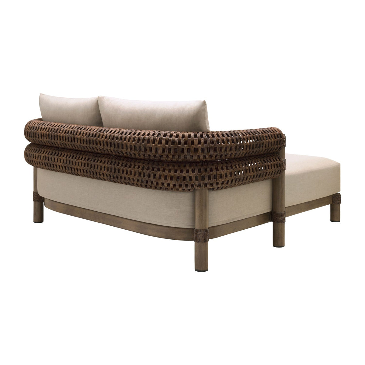 Modern European furniture - Cushioned Wicker Outdoor Daybed - www.oroa.com