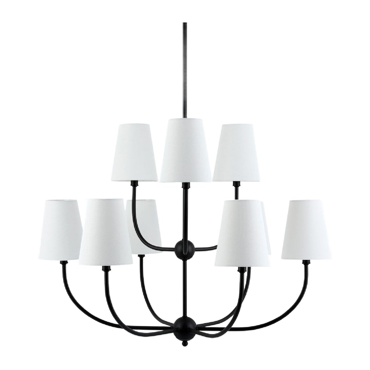 Modern European furniture - White Cotton Shade Chandelier - www.oroa.com