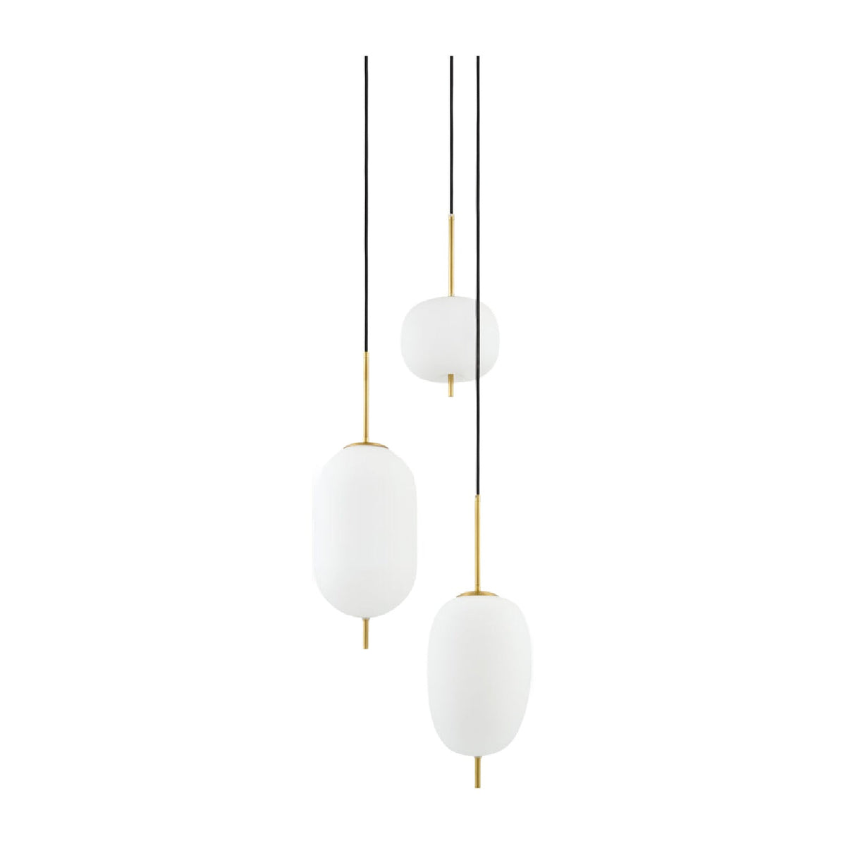 Modern European furniture - 3-Light White Glass Chandelier - www.oroa.com