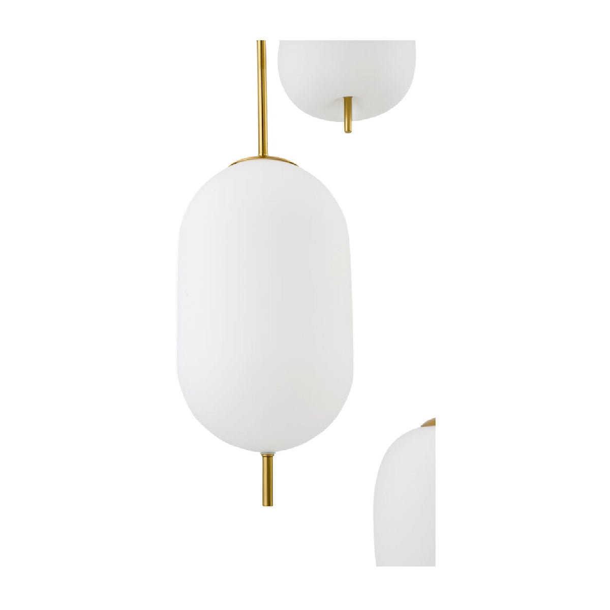 Modern European furniture - 3-Light White Glass Chandelier - www.oroa.com