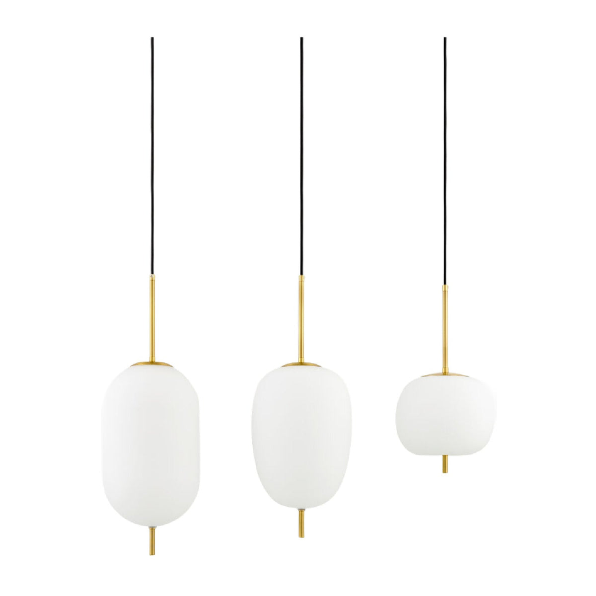 Modern European furniture - 3-Light White Glass Chandelier - www.oroa.com