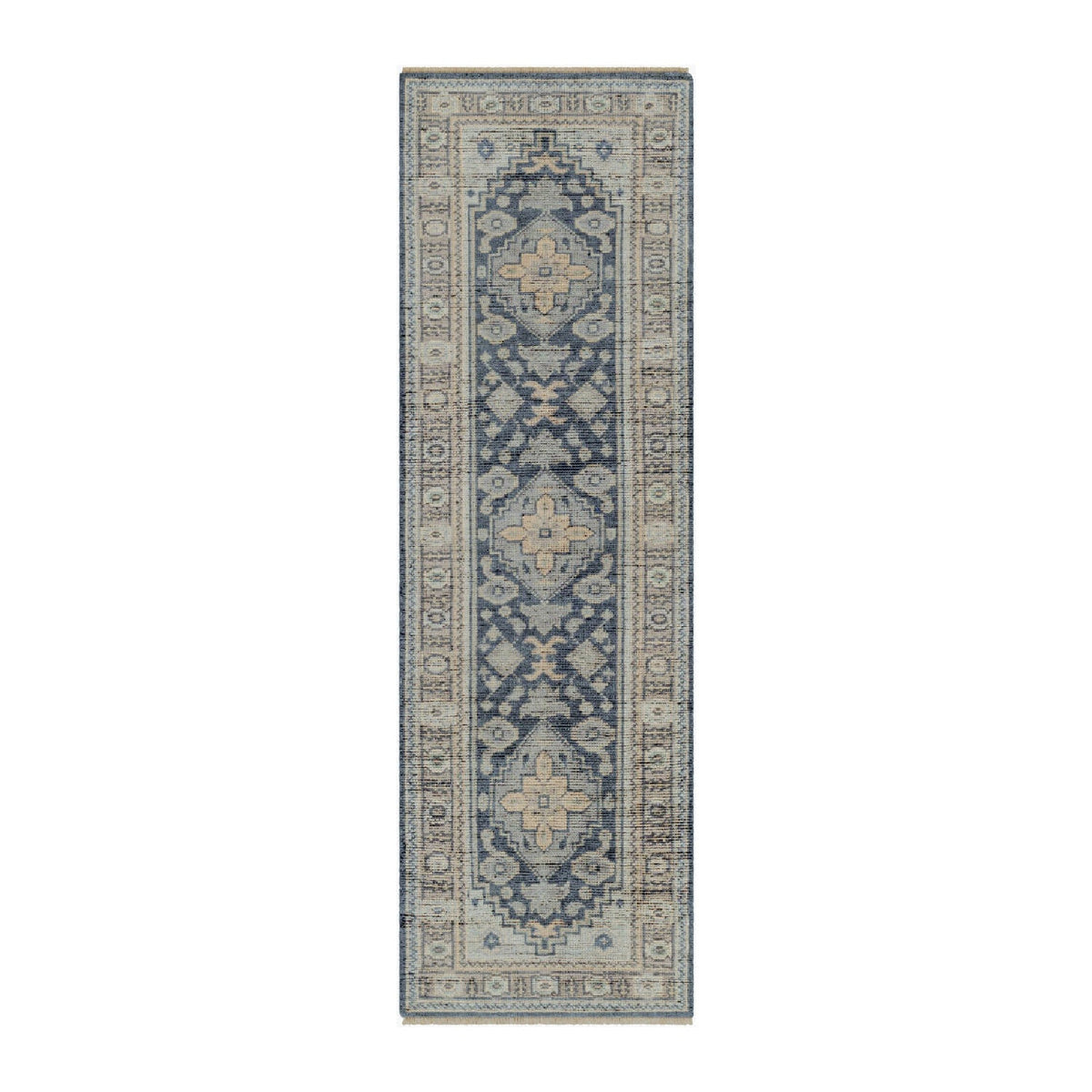 Modern furniture - Fringed Wool Printed Table Runner - www.oroa.com