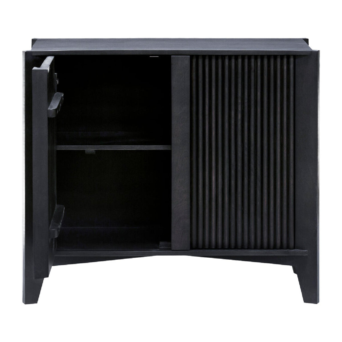 Modern European furniture - Reeded Mango Wood Cabinet - www.oroa.com