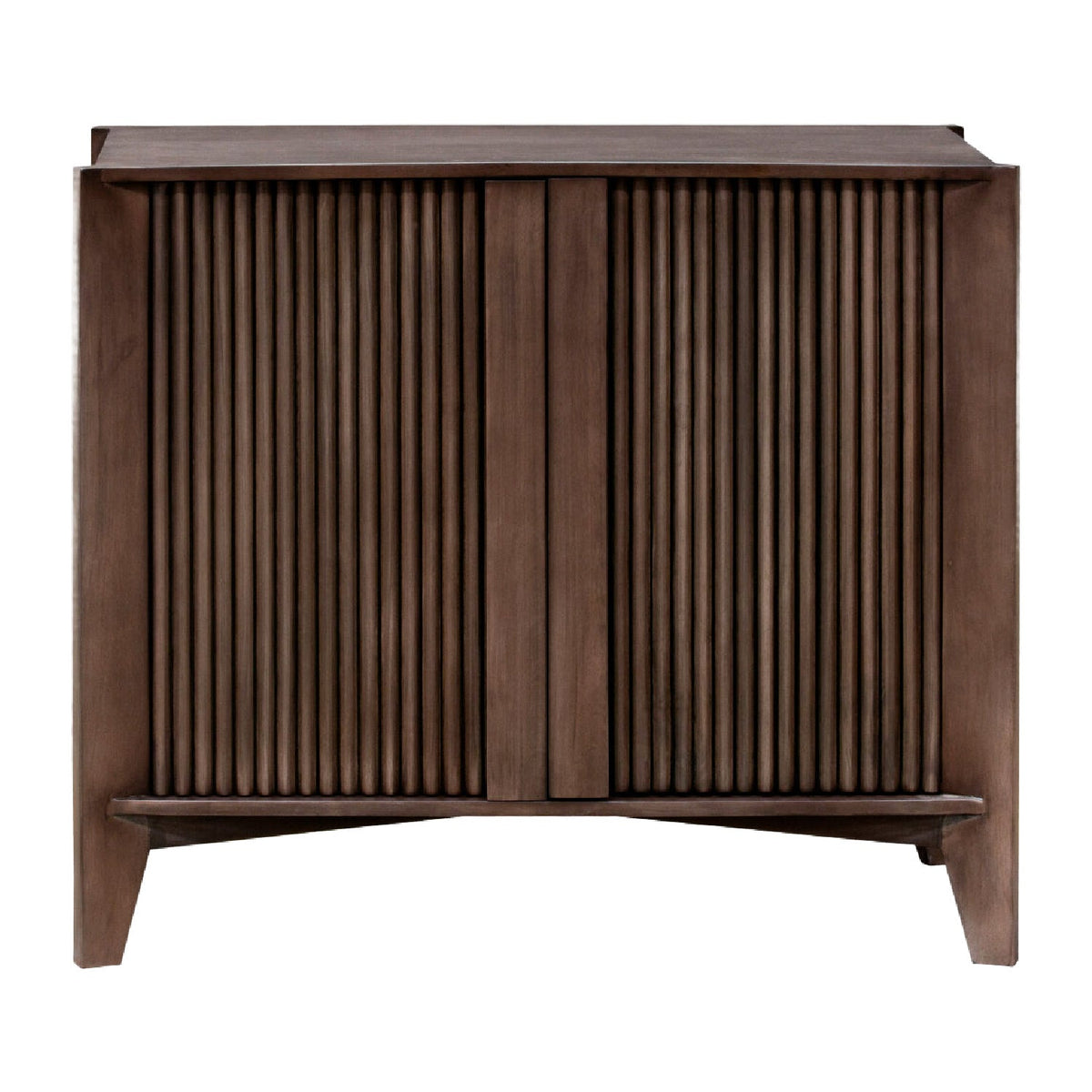 Modern European furniture - Reeded Mango Wood Cabinet - www.oroa.com