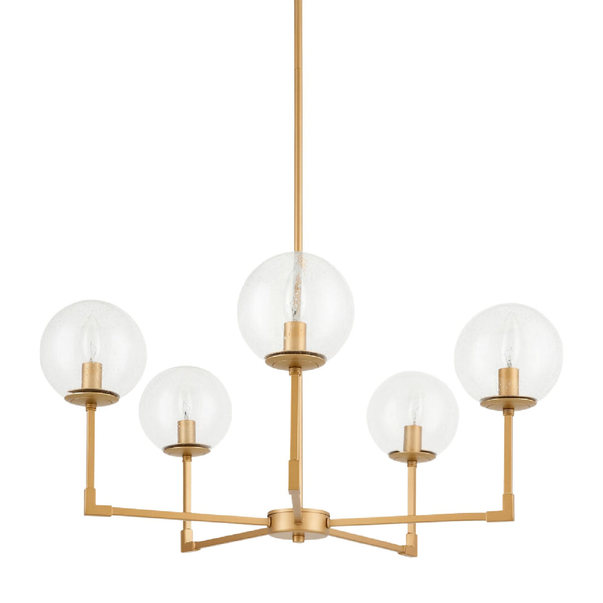 Modern European furniture - 5-Light Clear Glass Chandelier - www.oroa.com