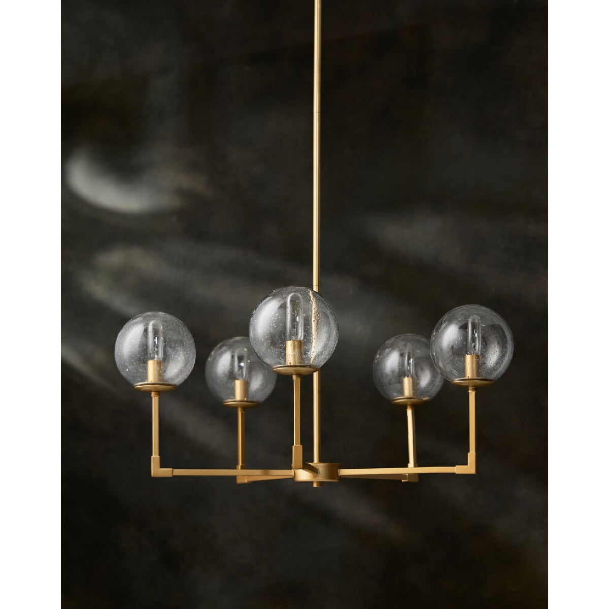Modern European furniture - 5-Light Clear Glass Chandelier - www.oroa.com