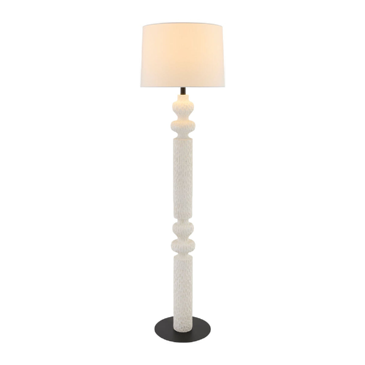 Modern European furniture - Lacquered White Accent Floor Lamp - www.oroa.com