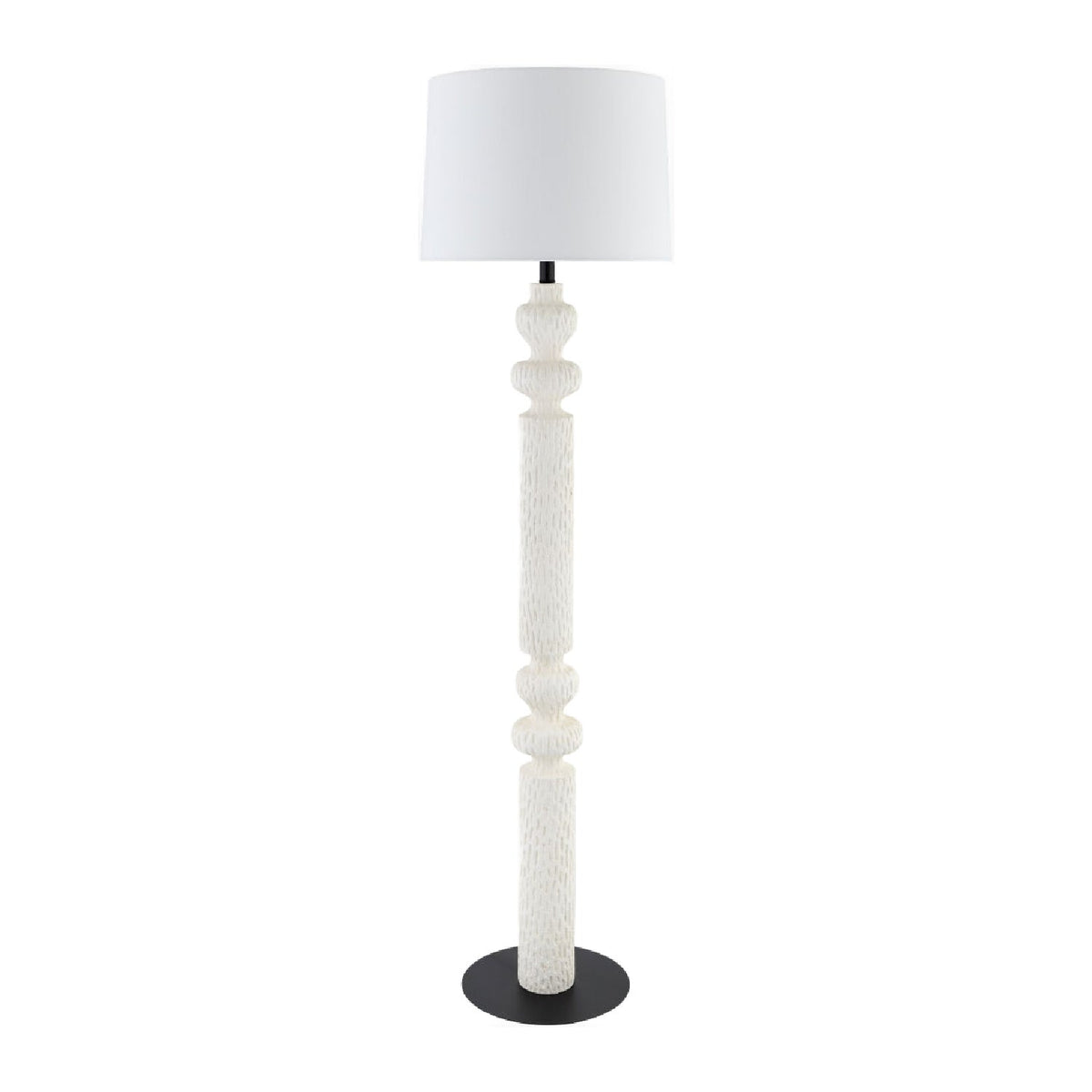Modern European furniture - Lacquered White Accent Floor Lamp - www.oroa.com