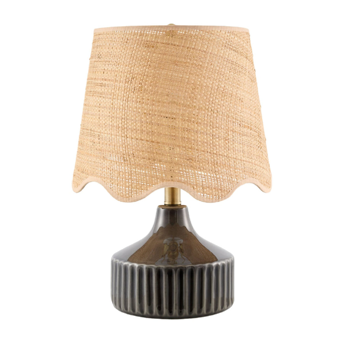 Modern European furniture - Scalloped Jute Table Lamp - www.oroa.com