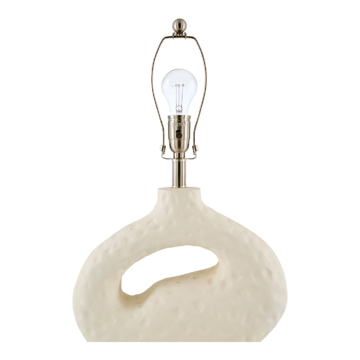 Modern European furniture - White Carved Accent Table Lamp - www.oroa.com