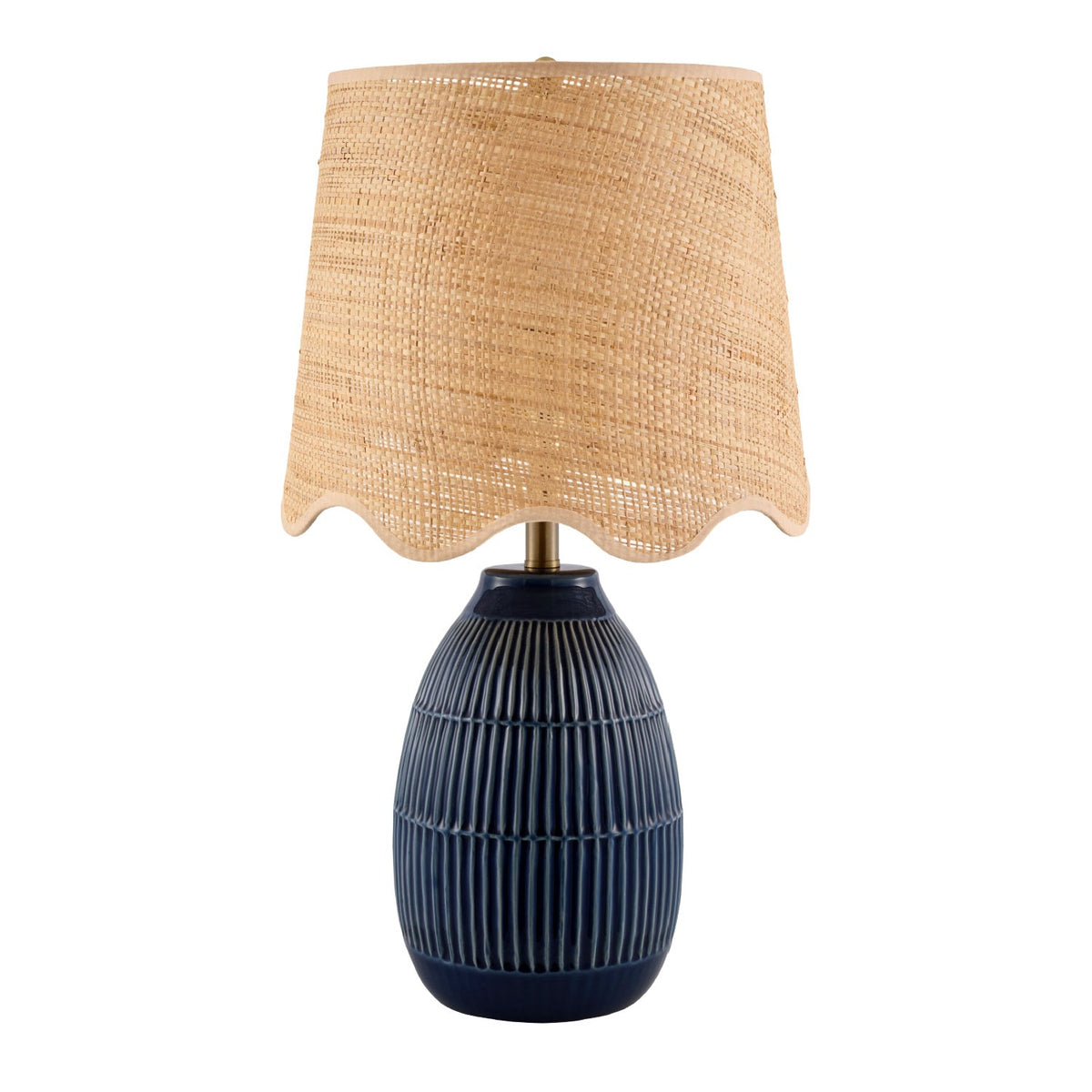 Modern European furniture - Scalloped Beige Jute Table Lamp - www.oroa.com