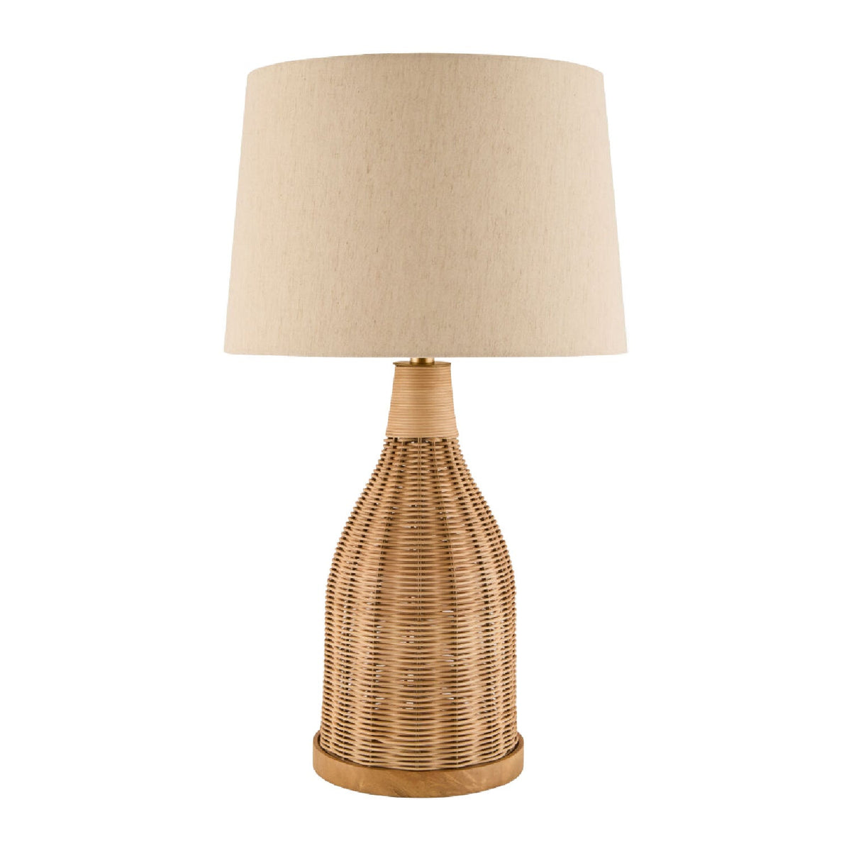 Modern European furniture - White Cotton Rattan Table Lamp - www.oroa.com