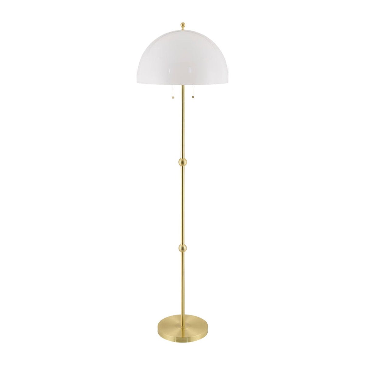 Modern European furniture - White Glass Dome Floor Lamp - www.oroa.com
