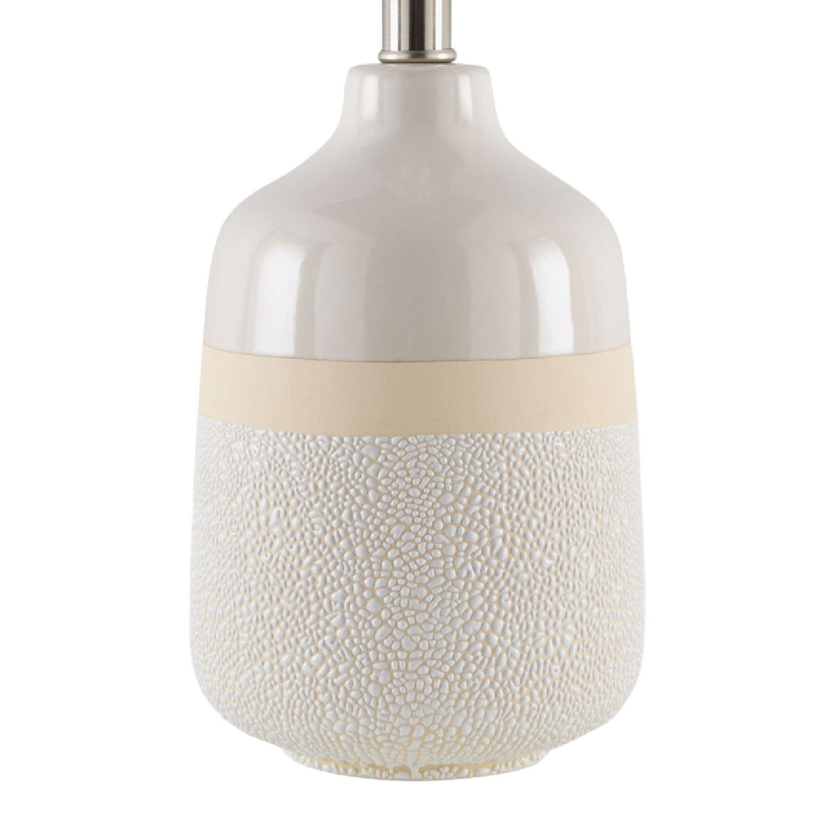 Modern European furniture - Glazed White Ceramic Table Lamp - www.oroa.com