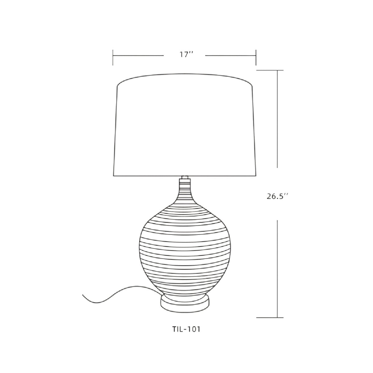 Modern European furniture - Navy Stripes Ceramic Table Lamp - www.oroa.com